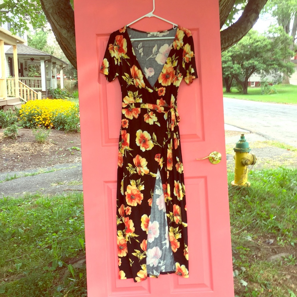 Floral Wrap Dress